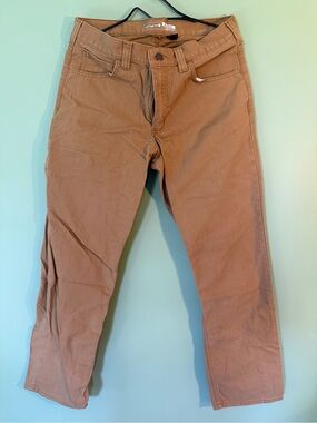 Carhartt Men's Tan Work Chinos Straight Fit